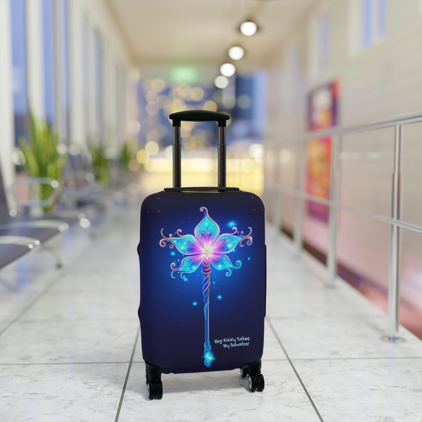 Magic Wand Glow Luggage Cover From Big Fairy Tales By Schatar