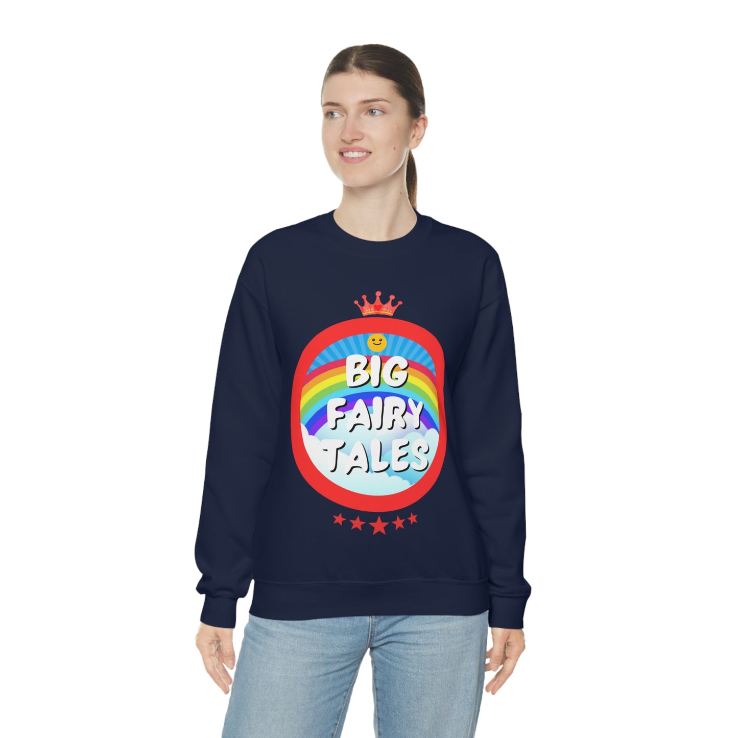 Big Fairy Tales By Schatar Heavy Blend Crewneck Sweatshirt