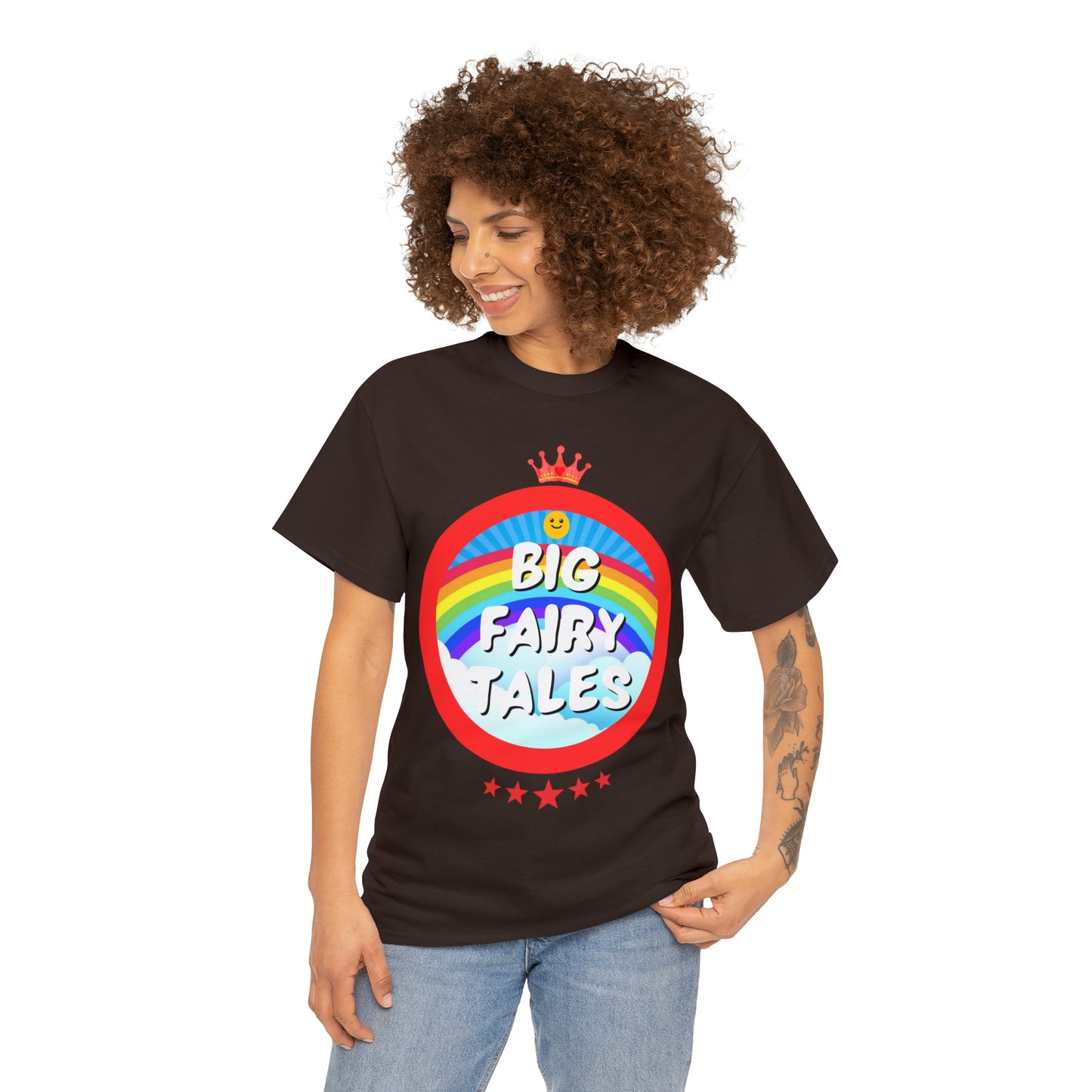 Big Fairy Tales By Schatar Original Design Heavy Cotton Tee