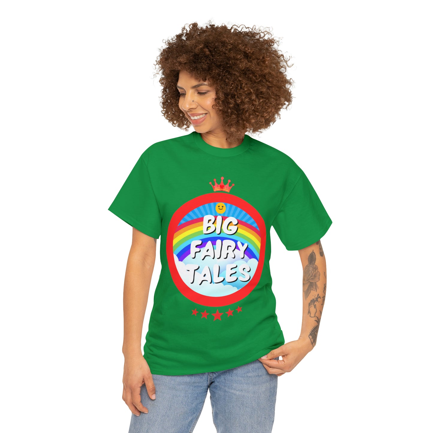 Big Fairy Tales By Schatar Original Design Heavy Cotton Tee