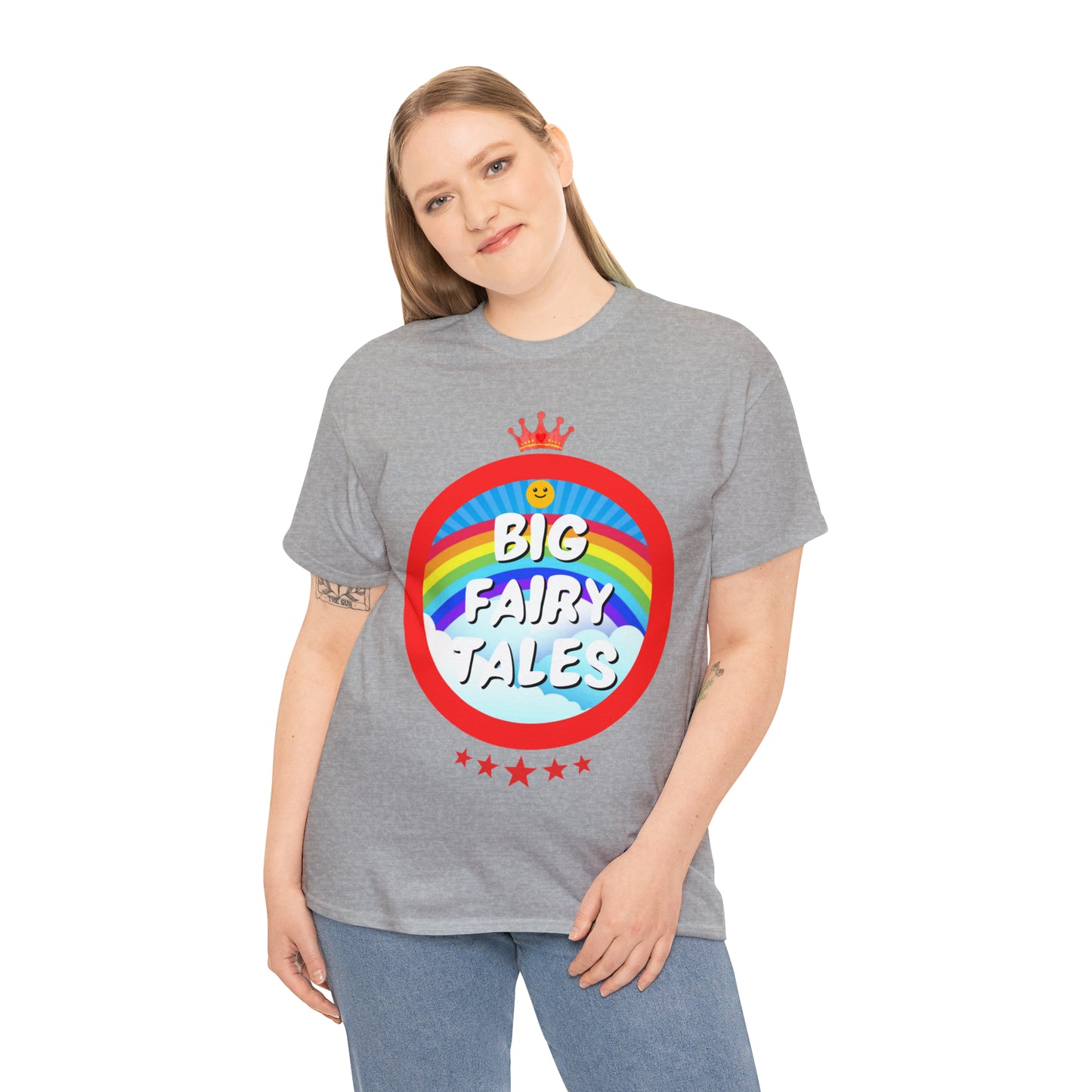 Big Fairy Tales By Schatar Original Design Heavy Cotton Tee