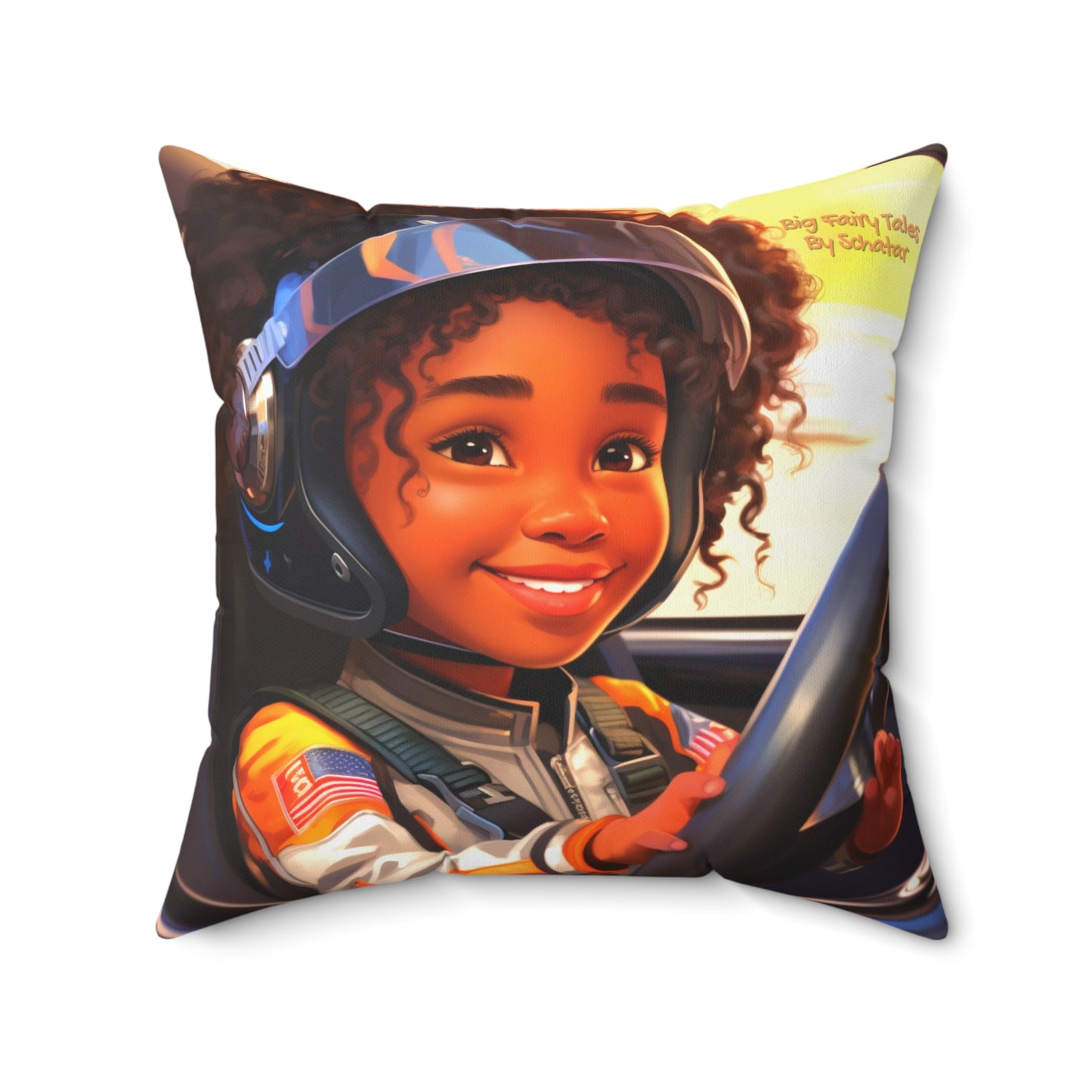 Race Car Driver - Big Little Professionals Plush Pillow 9 From Big Fairy Tales By Schatar