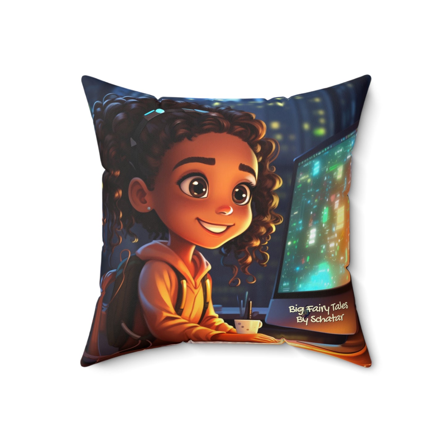 Prompt Engineer - Big Little Professionals Plush Pillow 16 From Big Fairy Tales By Schatar