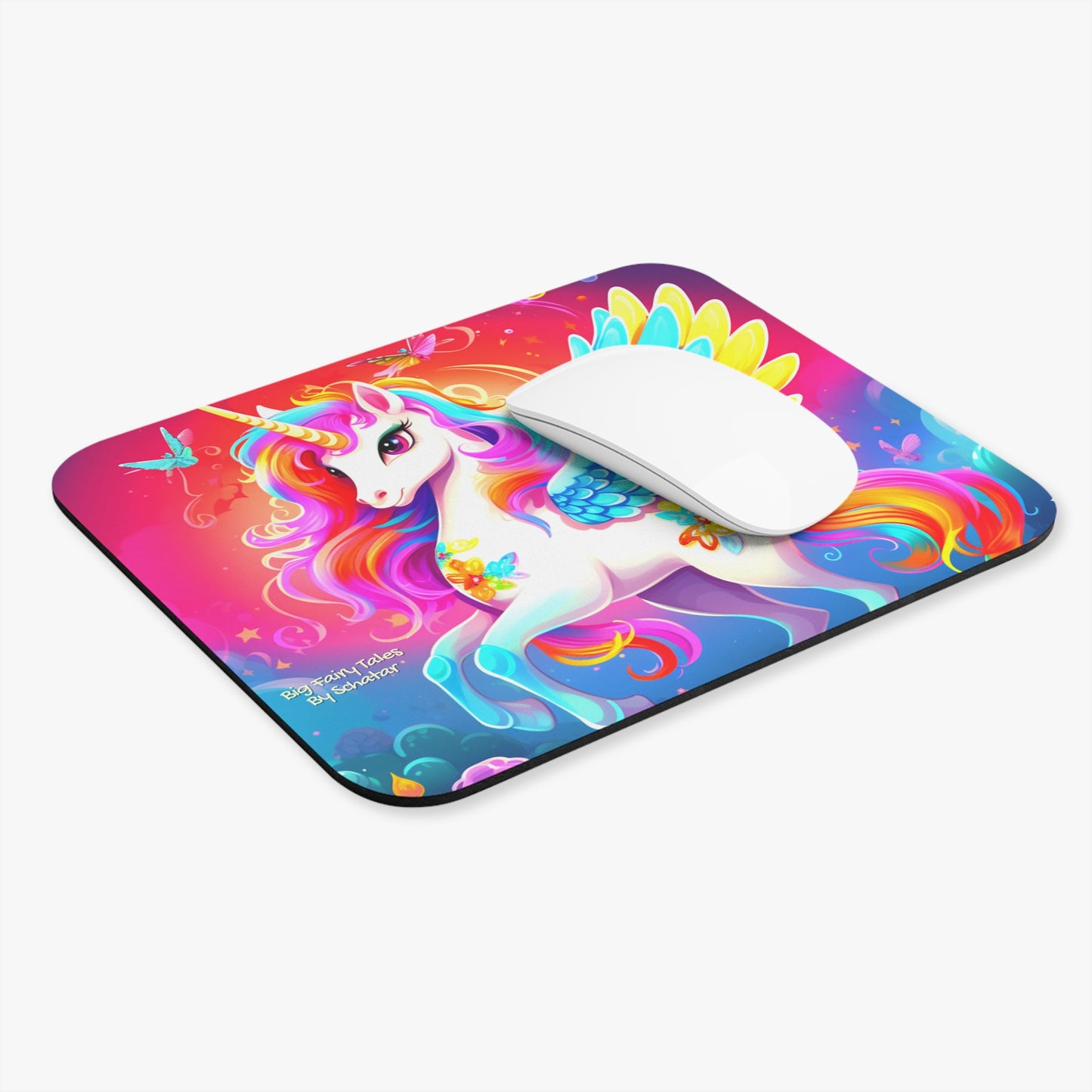 Rainbow Unicorn Mouse Pad From Big Fairy Tales By Schatar