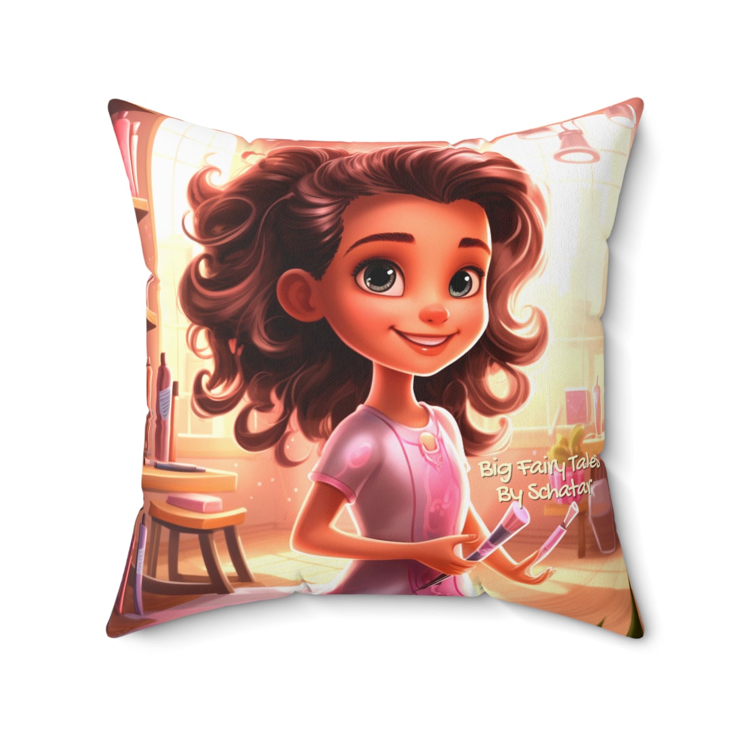 Cosmetic Line Founder - Big Little Professionals Plush Pillow 21 From Big Fairy Tales By Schatar