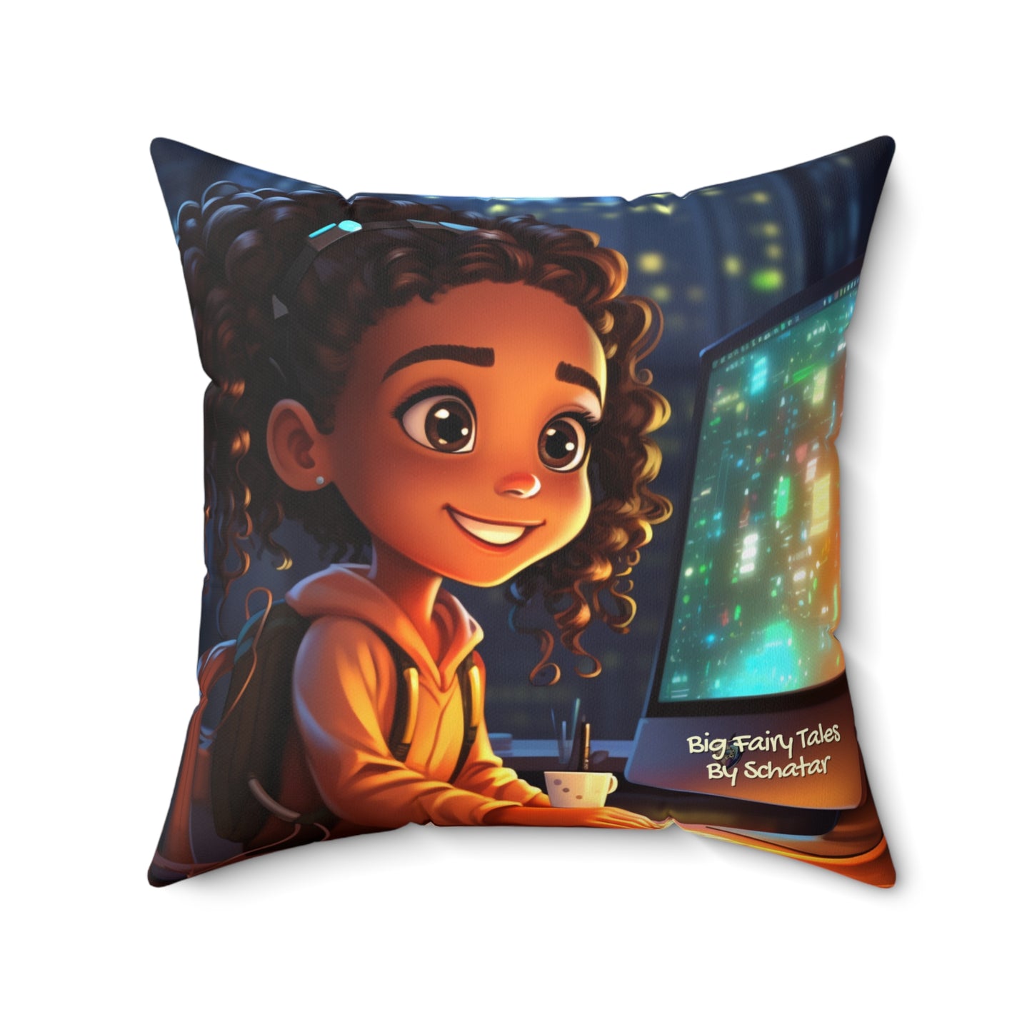 Prompt Engineer - Big Little Professionals Plush Pillow 16 From Big Fairy Tales By Schatar