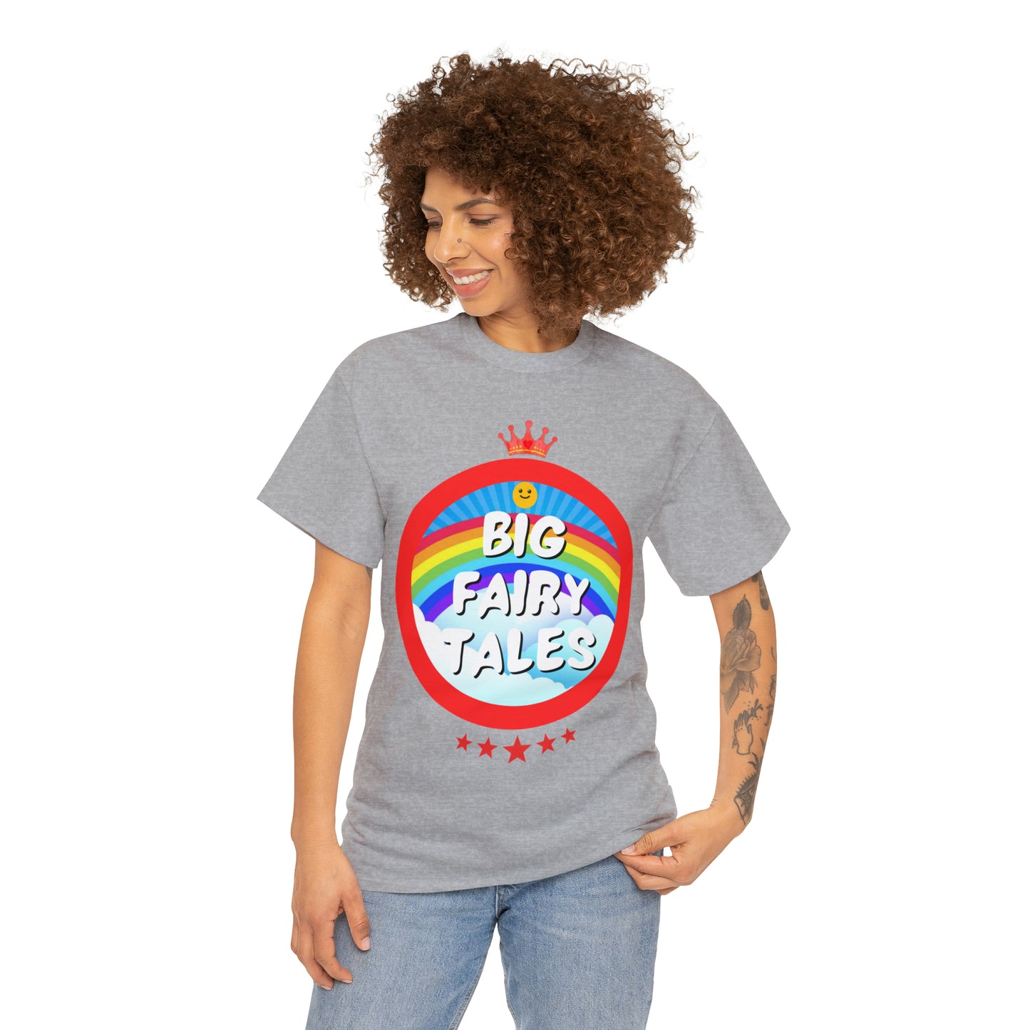 Big Fairy Tales By Schatar Original Design Heavy Cotton Tee