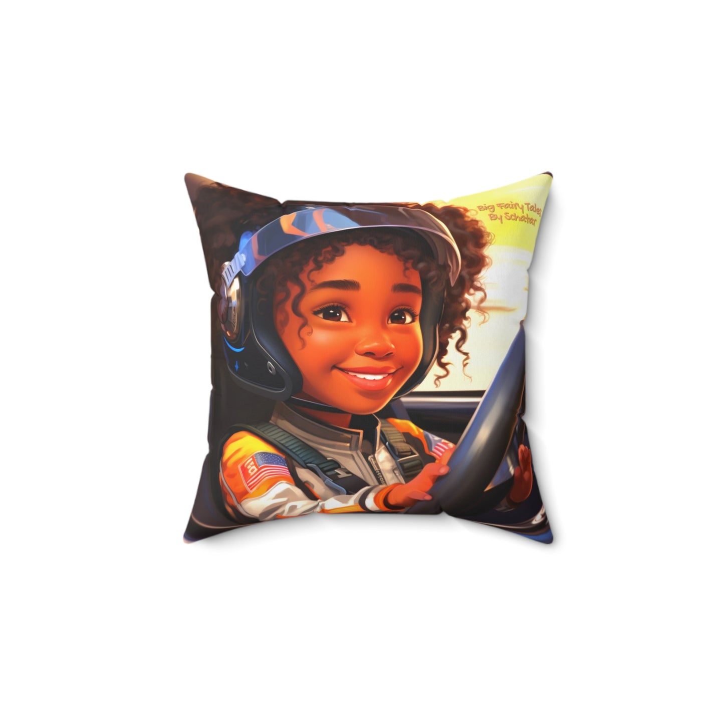 Race Car Driver - Big Little Professionals Plush Pillow 9 From Big Fairy Tales By Schatar