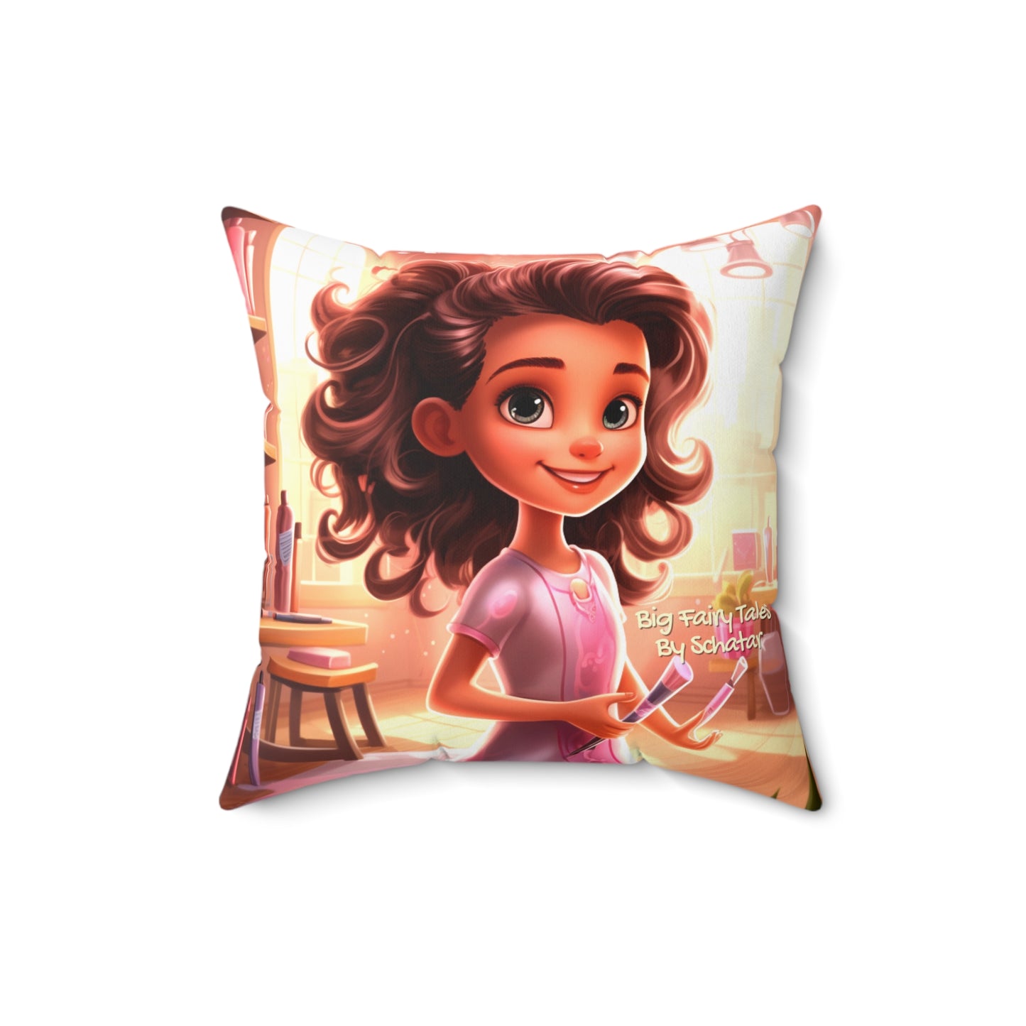 Cosmetic Line Founder - Big Little Professionals Plush Pillow 21 From Big Fairy Tales By Schatar