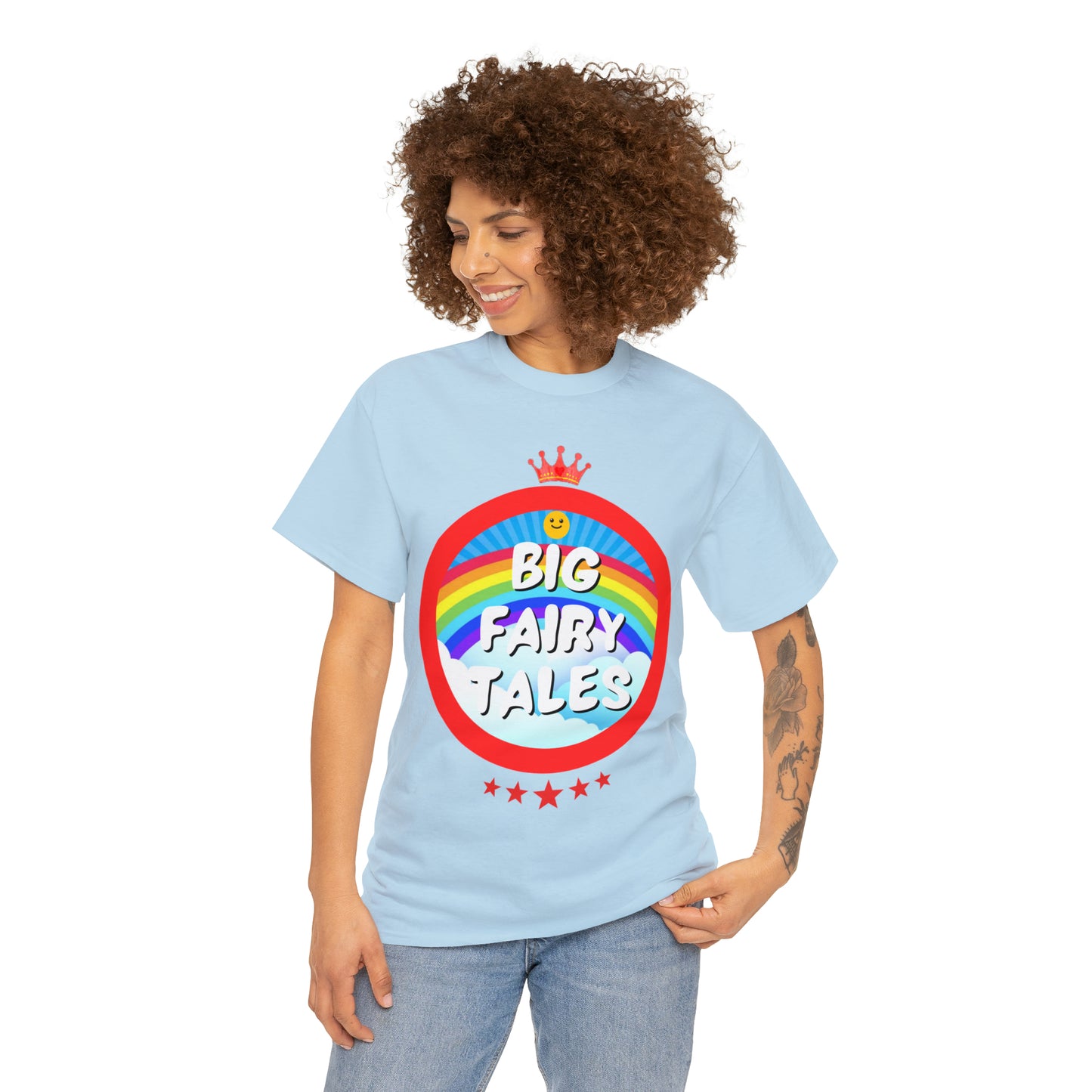 Big Fairy Tales By Schatar Original Design Heavy Cotton Tee