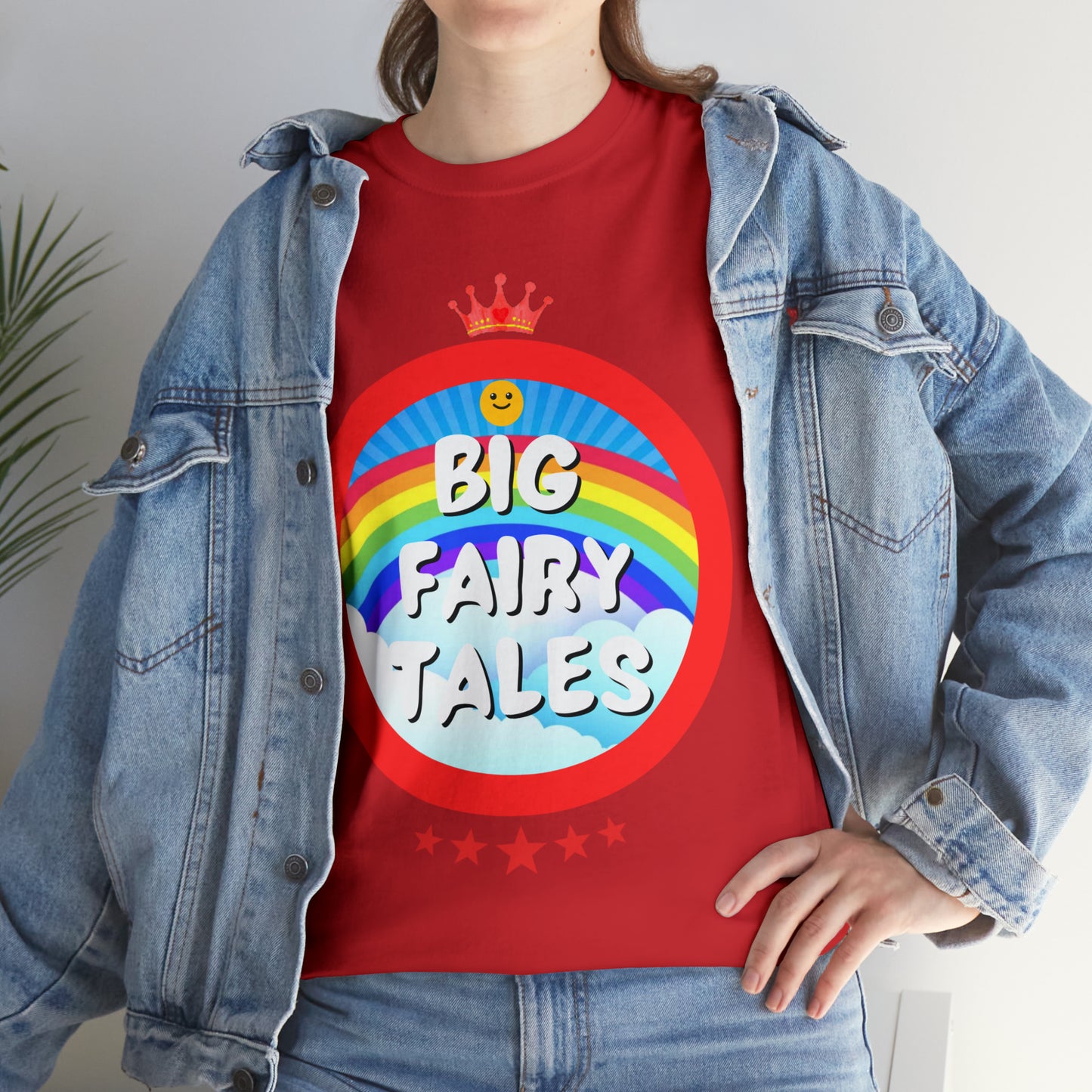 Big Fairy Tales By Schatar Original Design Heavy Cotton Tee