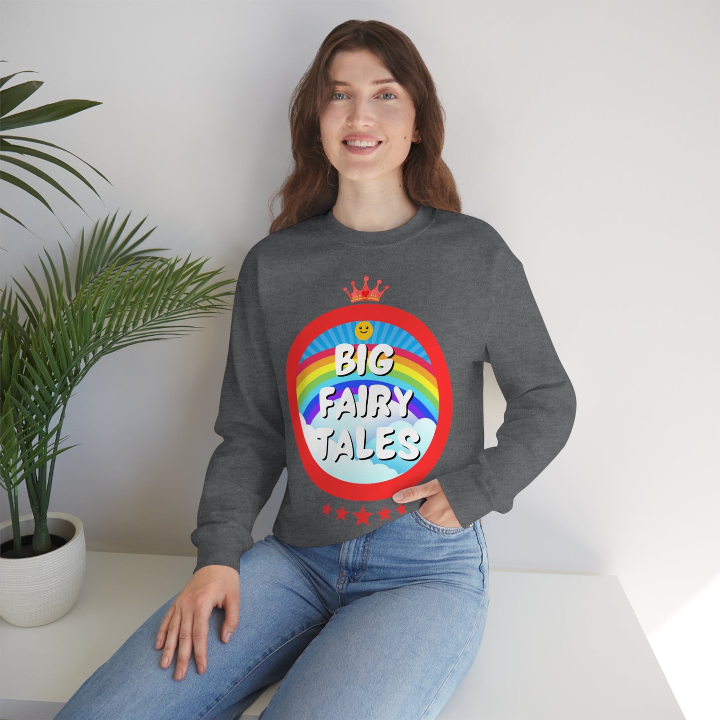 Big Fairy Tales By Schatar Heavy Blend Crewneck Sweatshirt