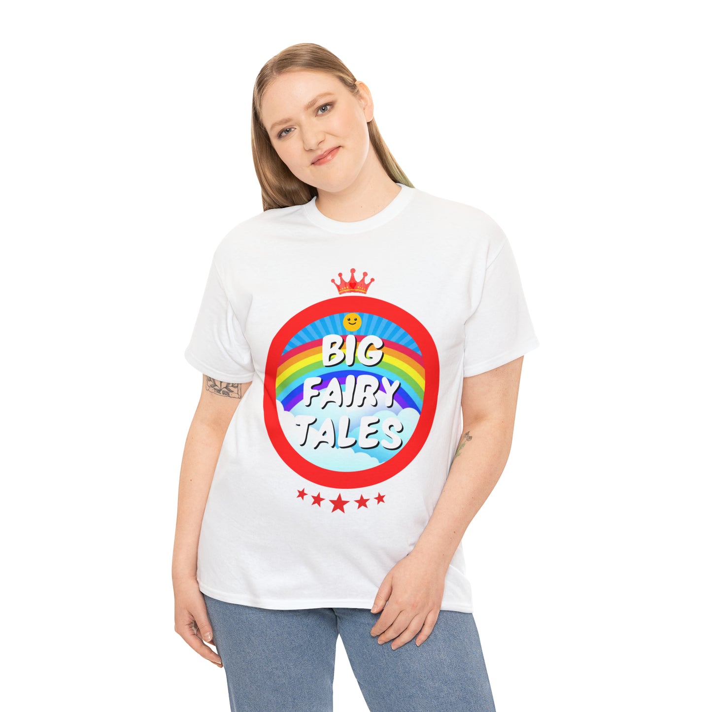 Big Fairy Tales By Schatar Original Design Heavy Cotton Tee