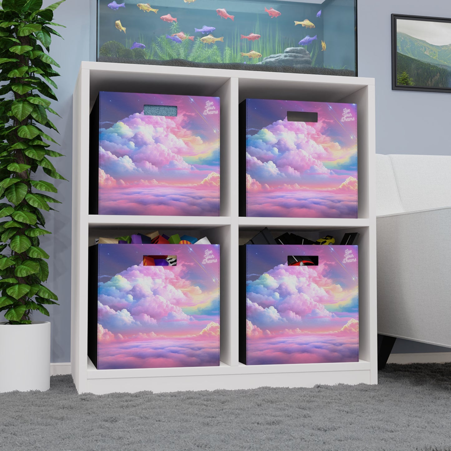 Rainbow Dreams Felt Storage Box From Big Fairy Tales By Schatar