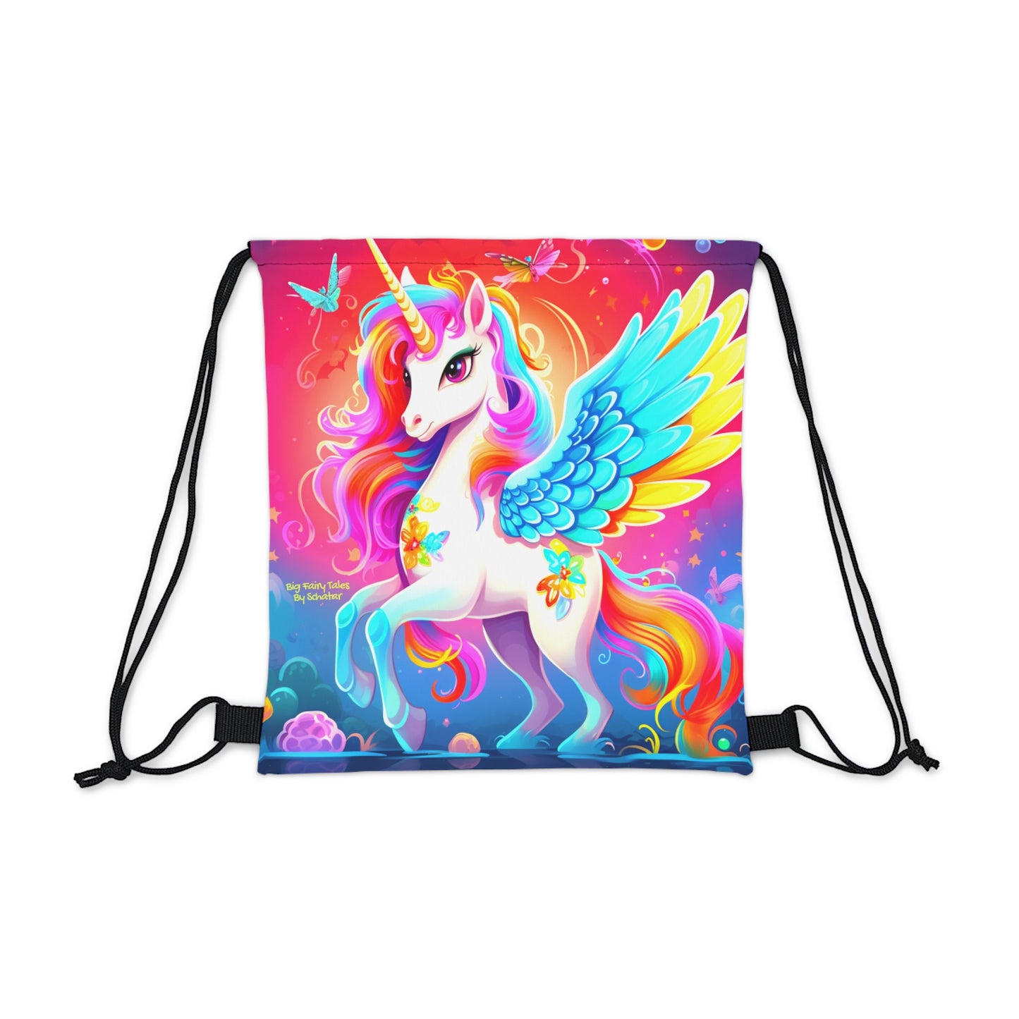 Rainbow Unicorn Cinch Sack From Big Fairy Tales By Schatar