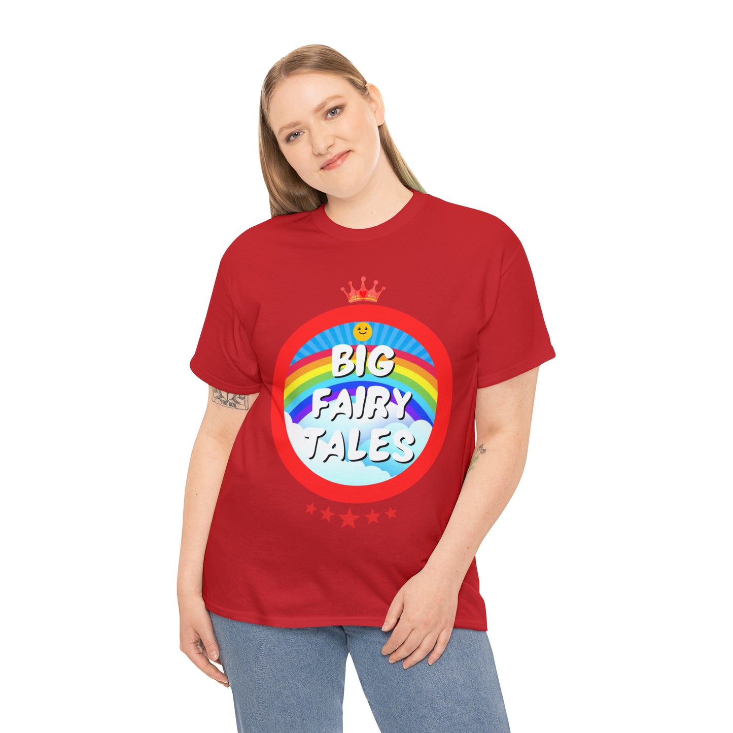 Big Fairy Tales By Schatar Original Design Heavy Cotton Tee