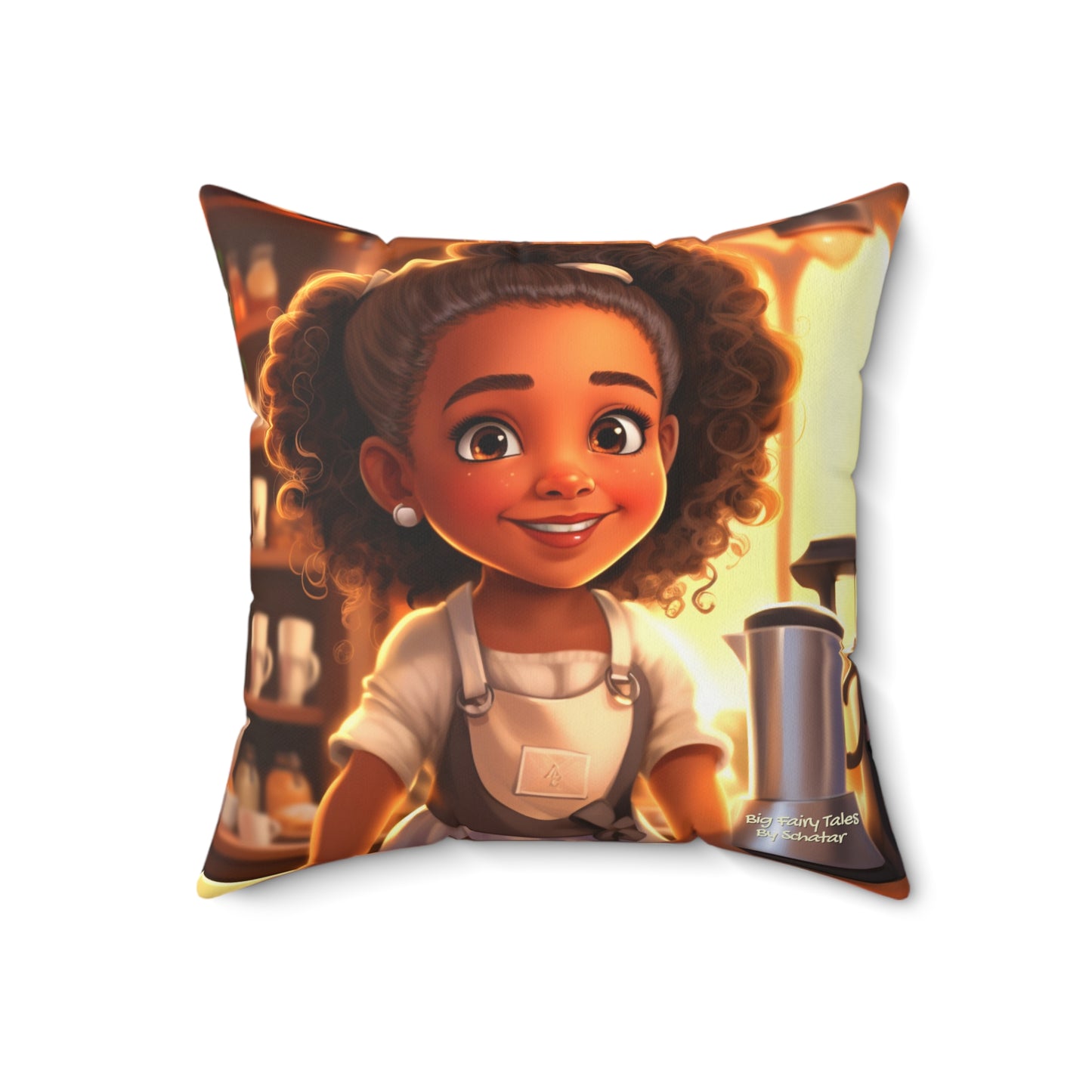 Coffee Shop Owner - Big Little Professionals Plush Pillow 15 From Big Fairy Tales By Schatar